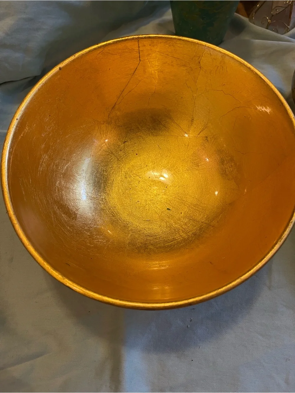 Bath & Body Works Gold Metallic Decorative Bowl